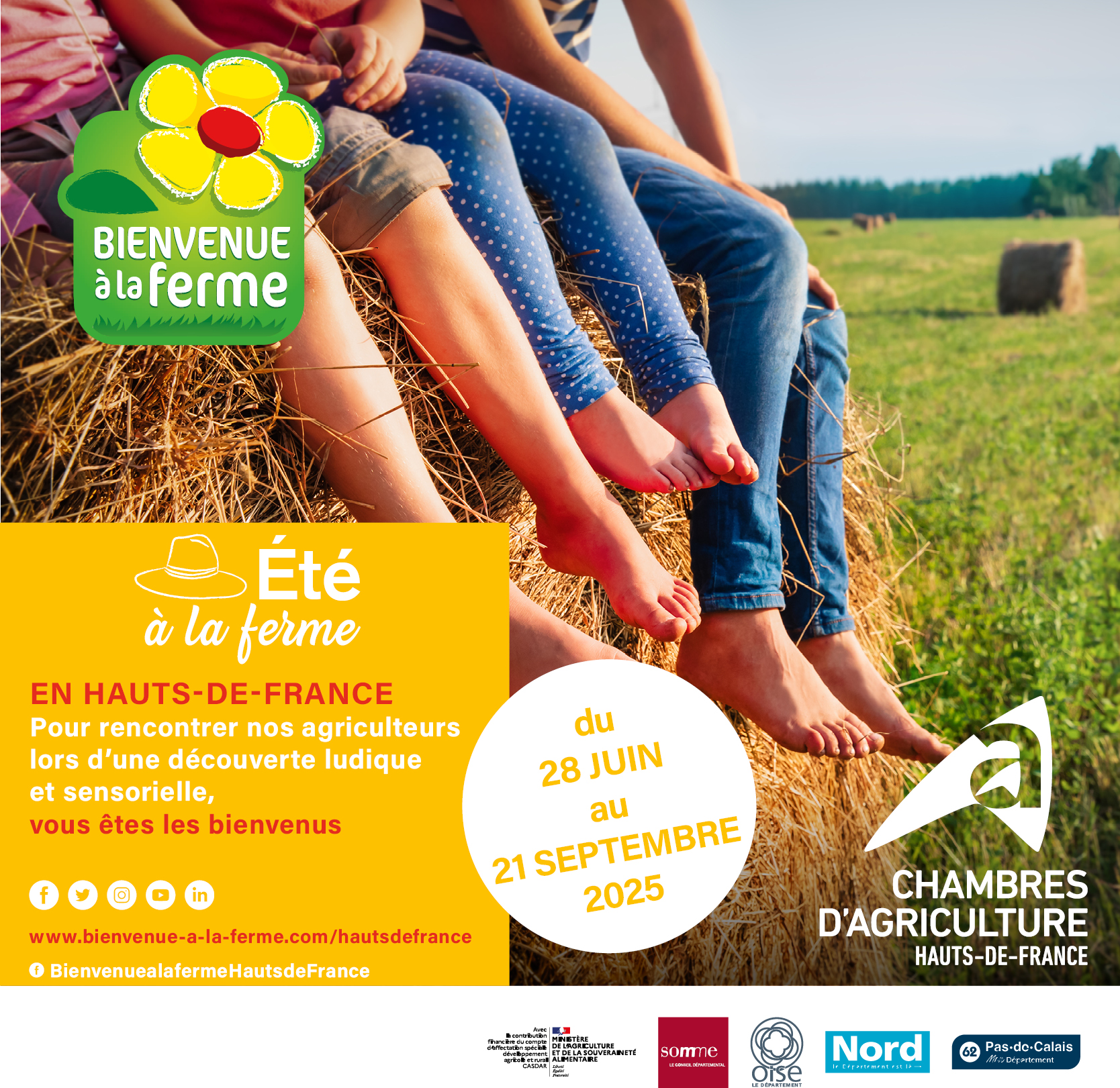 DIGITALE - ÉTÉ À LA FERME 2025 carre - bienvenue à la ferme
