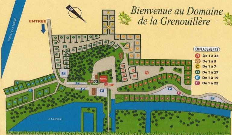 La Grenouillère_plan camping_Frise_Somme_Picardie