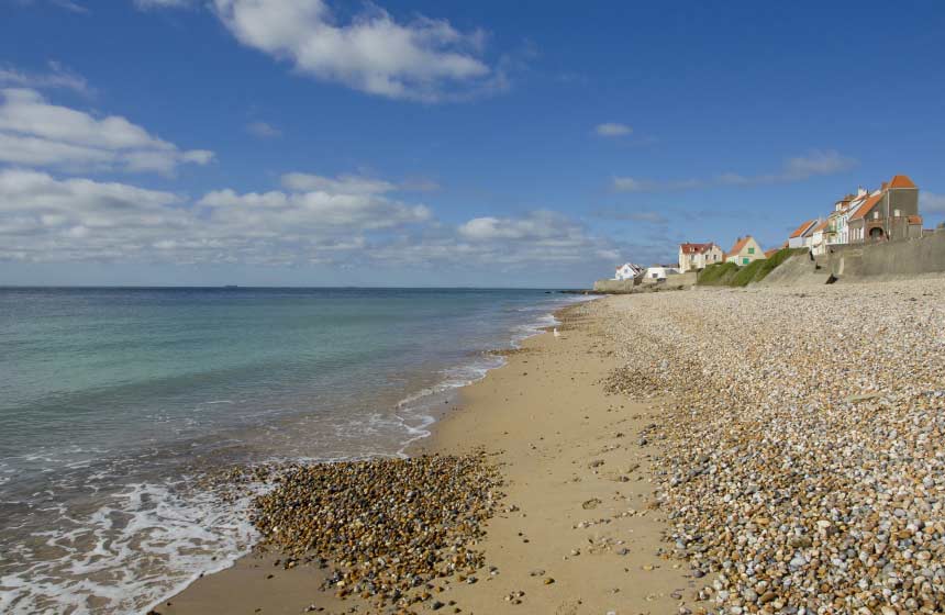 The beach at Audresselles on the Opal Coast in Northern France