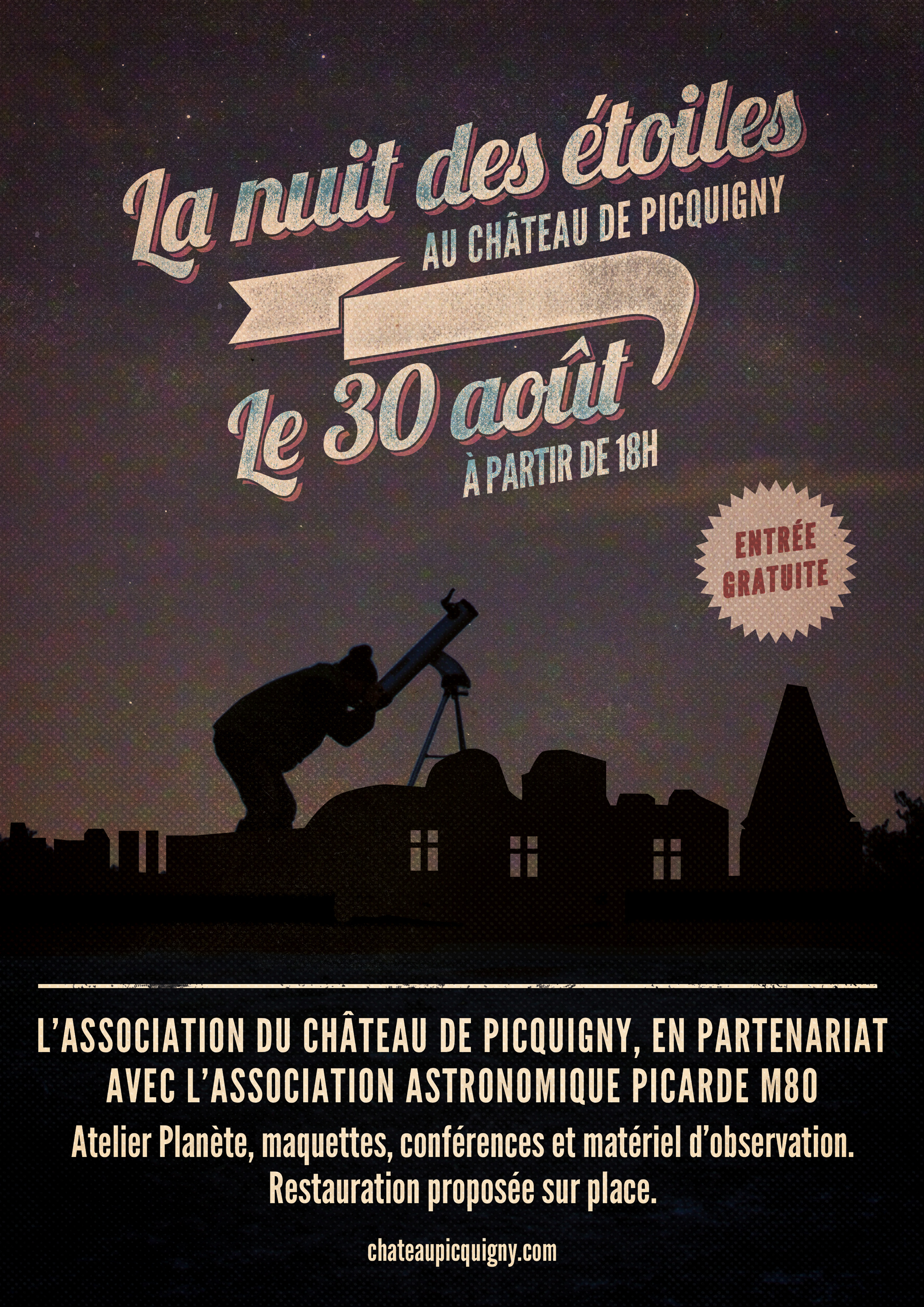 affiche-nuit-etoile_picquigny - chateau de picquigny