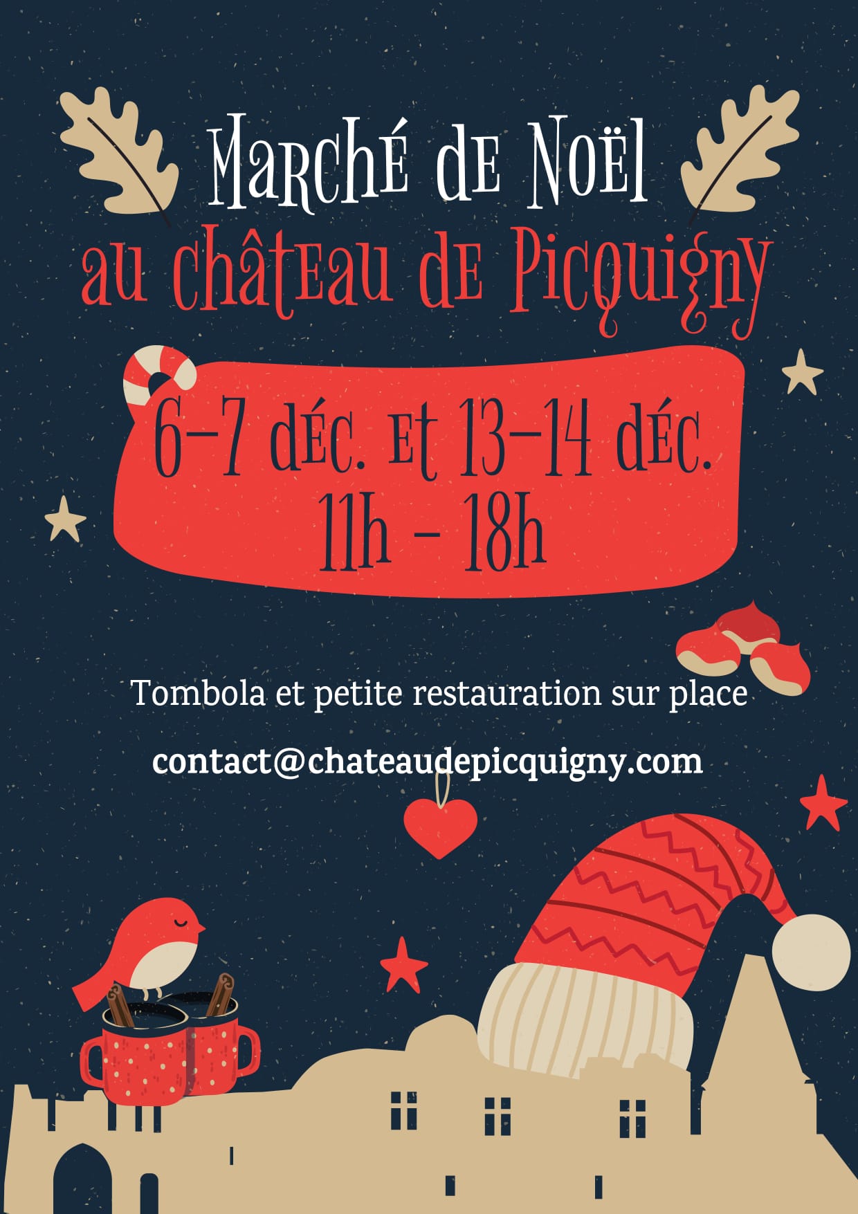 marché noel picquigny - @Château Picquigny