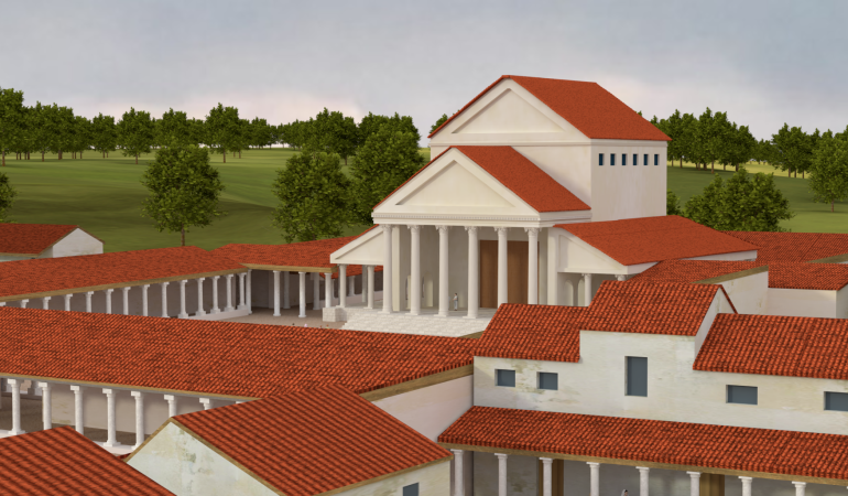 Restitution 3D du temple gallo-romain de Ribemont-sur-Ancre
